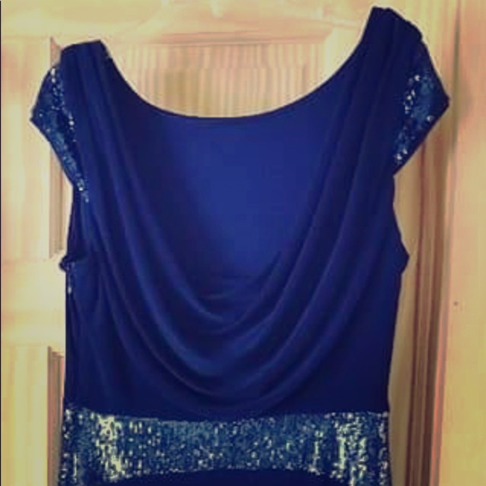 Exquisite cobalt blue gown